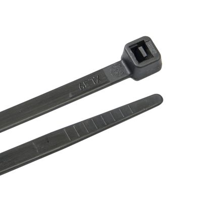 UV black extreme temp cable ties by Gardner Bender, ideal for securing items in various environments.
