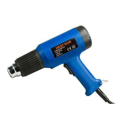 FTZ Industries flameless heat gun in blue with a black nozzle and ergonomic handle.