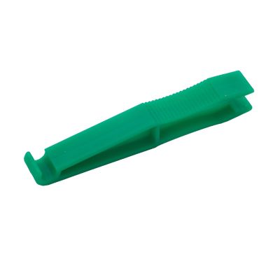 Green Littelfuse 00970023S fuse puller for AGC, ATC, ATO fuses with ergonomic grip design.
