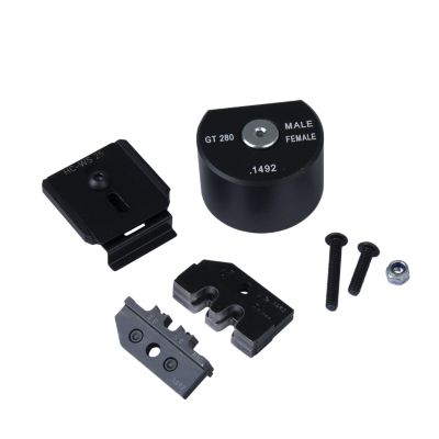 Rennsteig GT 280 sealed die set with wire stop and locator, includes multiple components and fasteners for 20-16 gauge use.