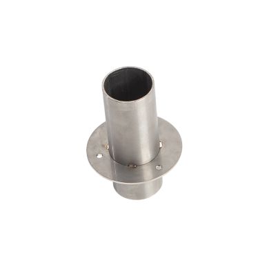 Stainless steel flue shield with a circular flange design, ideal for heat air systems onboard.