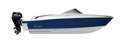 Blue Hull Sides (White Bottom)