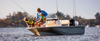 Father and son fishing