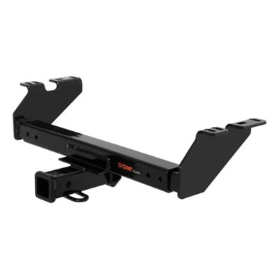 Black adjustable Class 3 hitch with 2-inch receiver for 5,000 lbs, featuring a rugged, multi-fit design by CURT.