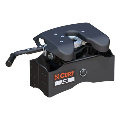 CURT A20 5th Wheel Hitch Head, durable design, ready for legs or roller, supports up to 20,000 lbs towing capacity.