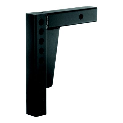 Weight distribution hitch shank for 2-inch receiver featuring a sleek black finish with adjustable holes for versatile use.