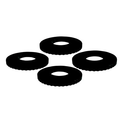 Replacement Trunnion Bar hitch conical washers, four black round components, optimized for weight distribution systems.