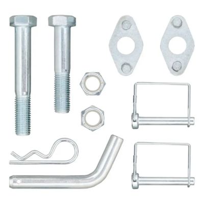Replacement hardware kit for CURT TruTrack 4P Weight Distribution Hitch, showing bolts, nuts, pins, and related components.