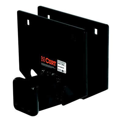 Camper hitch for RV bumpers with 2-inch receiver, showcasing durable black design, ideal for towing and accessory mounting.