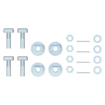 Replacement 5th Wheel Puck System Anchors for Ford, showcasing bolts, washers, and pins, compatible with models 1617, 162.