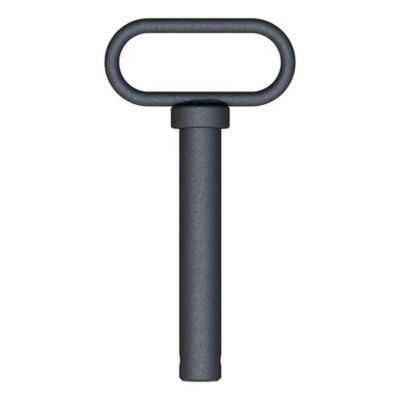 Replacement A16 5th Wheel Center Pin by CURT, featuring a dark, cylindrical shaft with an oval loop handle.