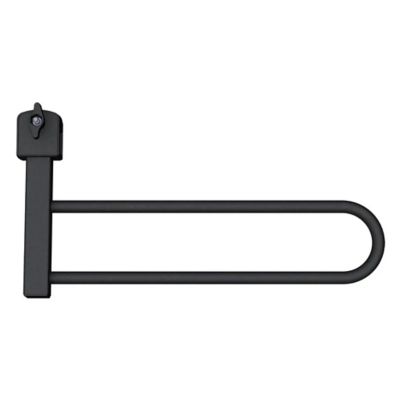 Replacement tray-style bike rack cradle in black, designed for right-side mounting, with a minimalist and durable design.