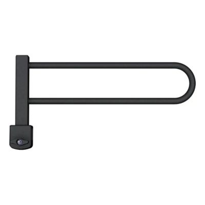 Black replacement tray-style bike rack cradle shown on a white background, designed for easy left-side installation.