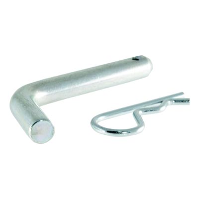 Trailer hitch pin and clip for securing 2-inch receivers, showcasing durable metal construction and efficient design.