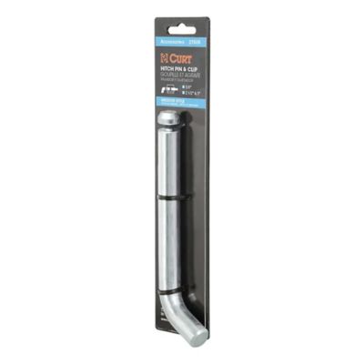 Heavy-duty trailer hitch pin and clip with grooved head, compatible with large receivers, packaged on a black display card.
