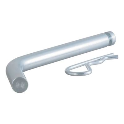 Heavy-duty trailer hitch pin and clip with grooved head, designed for secure attachment to large receivers.