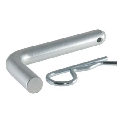 Trailer hitch pin and clip set designed for secure attachment, fits standard receivers for reliable towing support.