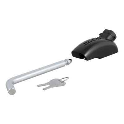 5th Wheel Base Rail Lock with keys, featuring a sturdy design, ideal for secure towing. Compatible with industry-standard rails.