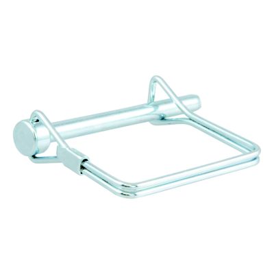 Trailer coupler pin with a secure clip design, ideal for hitching applications, featuring durable metal construction.