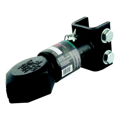 Channel-mount adjustable trailer coupler with sturdy bolts and hitch ball, designed for 7,000 lbs towing capacity.