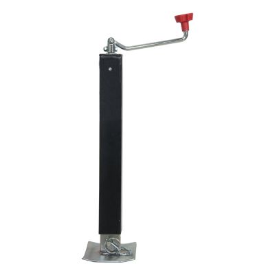 Heavy-duty trailer jack with crank handle, ideal for direct weld applications, supports up to 8000 lbs.