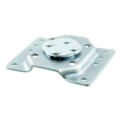 Replacement boat trailer jack mounting bracket with multiple holes for versatile installation. Durable metal construction.