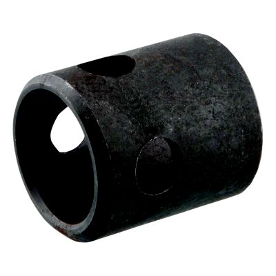 Replacement swivel jack mount, black metal cylinder with pin hole, for CURT 28932 trailer jacks.