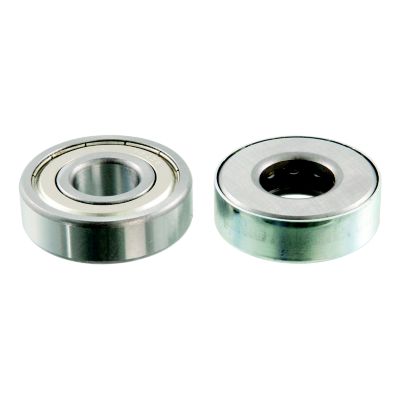 Replacement direct-weld square jack bearing for heavy-duty applications, showing close-up of metal casing and interior ring.