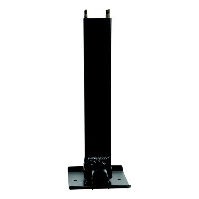 Replacement Direct-Weld Square Jack Drop Leg by CURT, shown in sleek black, designed for durability and stability.
