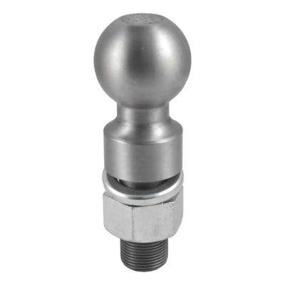Raw steel trailer hitch ball with shank, designed for heavy-duty towing up to 25,000 lbs.