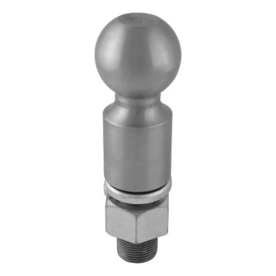Raw steel trailer hitch ball with sturdy shank and nut, designed for heavy-duty towing reliability and durability.