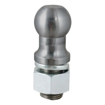 Raw steel gooseneck trailer hitch ball, heavy-duty construction, designed for high strength and durability, CURT 40089.