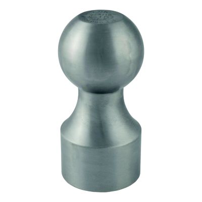 Raw steel weld-on gooseneck ball with smooth finish, showcasing a durable towing accessory for heavy-duty applications.