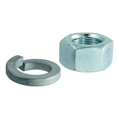 Trailer hitch ball nut and washer set for secure towing. Ideal replacement for maintaining trailer hitch stability.