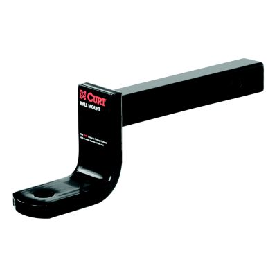 CURT Class 2 trailer hitch ball mount, fits 1-1/4-inch receiver, with black finish and sturdy design.