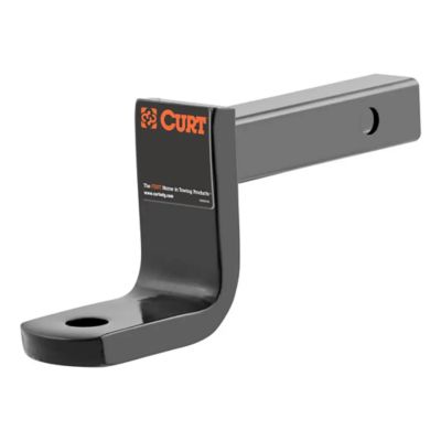 CURT Class 1 trailer hitch ball mount, fits 1-1/4-inch receiver, displaying sturdy black finish and versatile design.