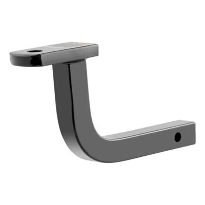 Class 1 trailer hitch ball mount with rise, black metal, fits 1-1/4-inch receiver, ideal for towing solutions.