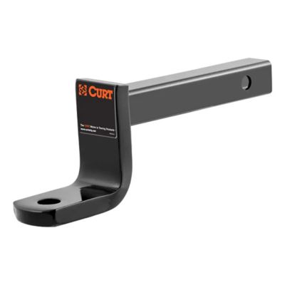 CURT 45026 Class 1 trailer hitch ball mount, black finish, designed for 1.25-inch receivers, featuring drop and rise options.
