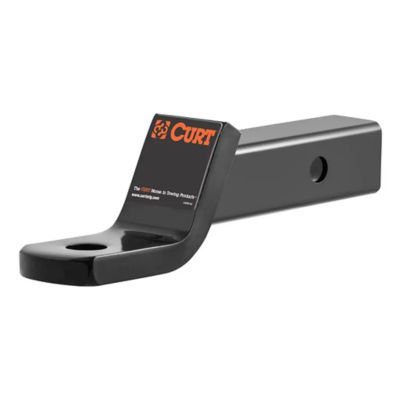 CURT trailer hitch ball mount, class 3, fits 2-inch receiver, black, heavy-duty steel for towing, automotive accessory.