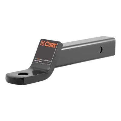 CURT Class 3 trailer hitch ball mount, black metal, fits 2-inch receiver, durable design, ideal for towing.