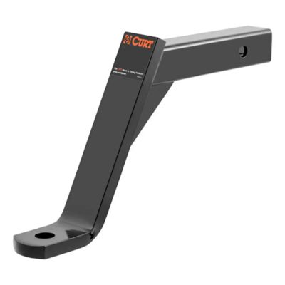 CURT Class 3 trailer hitch drop ball mount, black, fits 2-inch receiver, strong construction for towing.