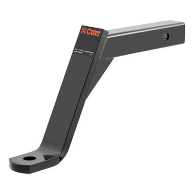 CURT Class 3 Trailer Hitch Drop Ball Mount with angled design and durable black finish, suitable for 2-inch receivers.