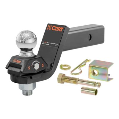 RockerBall cushion hitch ball mount with anti-rattle pin, featuring a sleek design and durable construction for towing.