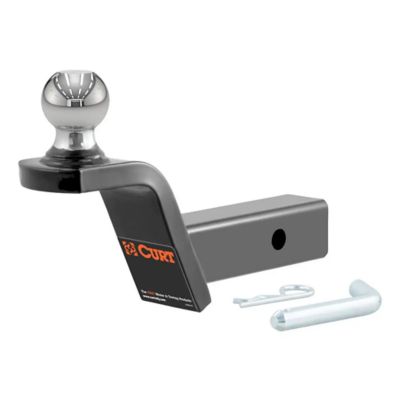 CURT Fusion Trailer Hitch Mount with ball and pin, fits standard receiver, durable and high-strength towing accessory.