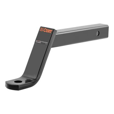 CURT Class 3 trailer hitch ball mount with black finish, 2-inch receiver, and brand logo.