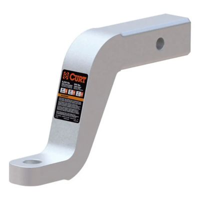 Aluminum trailer hitch ball mount for 2-inch receiver, showcasing sleek design and sturdy construction for towing.