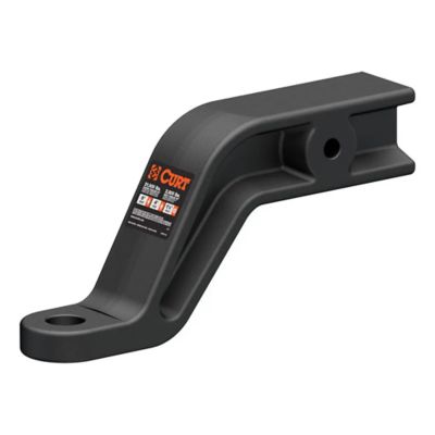 Industrial forged trailer hitch ball mount, compatible with 3-inch receivers, featuring durable construction and versatile design.
