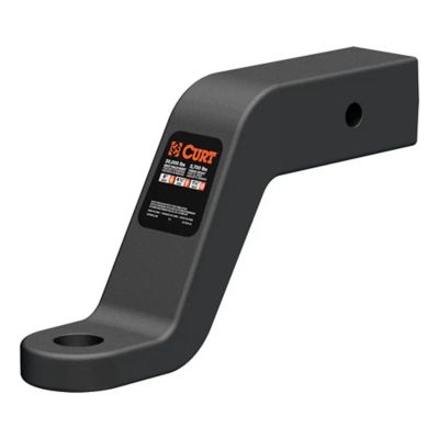 Forged trailer hitch ball mount with a sleek design and durable finish, suitable for heavy-duty towing and commercial use.