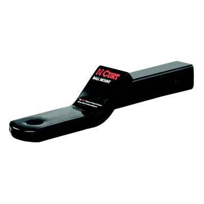 Class 2 trailer hitch ball mount by CURT with sleek black finish designed for 1-1/4-inch receivers, up to 3,500 lbs towing.