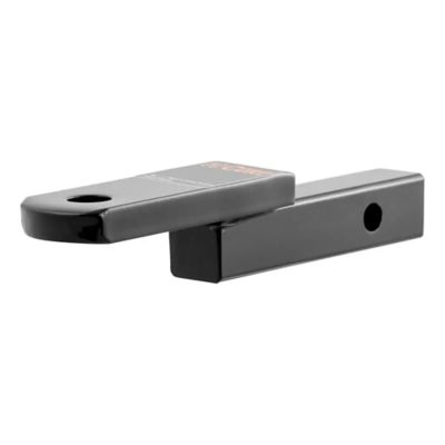 Class 2 trailer hitch ball mount with a sleek black design, compatible with 1-1/4-inch receivers, ideal for towing.